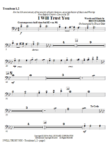I Will Trust You - Trombone 1,2 