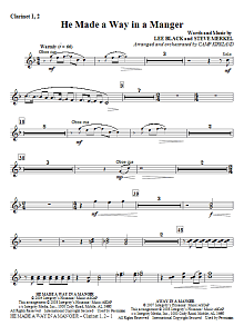 He Made A Way In A Manger - Bb Clarinet 1,2 