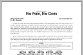 No Pain, No Gain - Guitar/ Rhythm