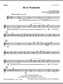 He Is Wonderful - Violin 1 