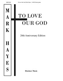 To Love Our God 