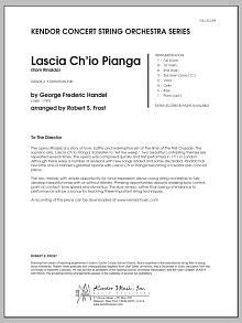 Lascia Ch'io Pianga (from Rinaldo) - Full Score 