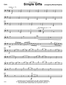 Simple Gifts - Cello 