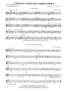 Christmas Carols For Clarinet Choir II - Bb Clarinet/Bass Clarinet 
