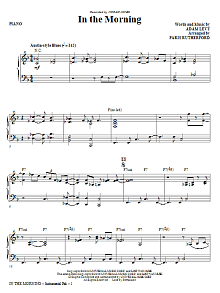 In The Morning - Piano 