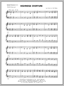 Highridge Overture - Piano (optional) 