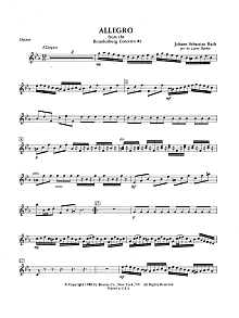 Allegro from Brandenburg Concerto No. 3 - Oboe 