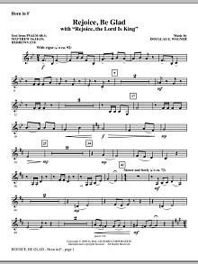 Rejoice, Be Glad! (with Rejoice, The Lord Is King) - F Horn 