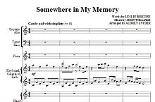 Somewhere in My Memory (arr. Audrey Snyder) - Full Score 