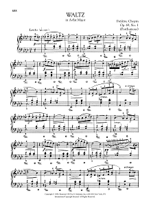 Waltz in A-flat Major, Op. 69, No. 1 (Posthumous) 