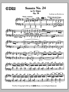 Sonata No. 24 In F-sharp Major, Op. 78 