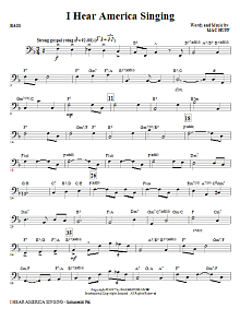 I Hear America Singing - Bass 
