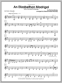 An Elizabethan Madrigal (Now Is The Month Of Maying) - Violin 3 