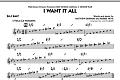 I Want It All (from "High School Musical 3") - Solo Sheet