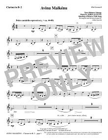 Avinu Malkénu - Bb Clarinet 2 