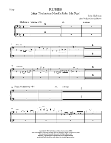 Rubies (After Thelonious Monk's "Ruby, My Dear") - Harp 