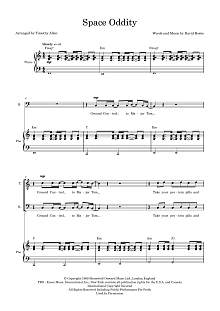 Space Oddity (arr. Tim Allen) - Full Score 