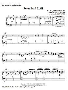 Jesus Paid It All - Keyboard String Reduction 
