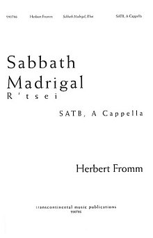 Sabbath Madrigal (R'tsei) 