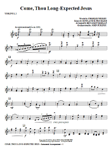 Come, Thou Long-Expected Jesus - Violin 1, 2 