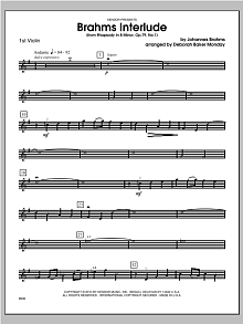 Brahms Interlude (from Rhapsody In B Minor, Op. 79, No. 1) - Violin 1 
