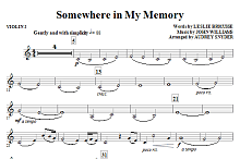 Somewhere in My Memory (arr. Audrey Snyder) - Violin 2 