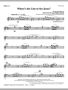 Where's The Line To See Jesus? - Flute 1 & 2 