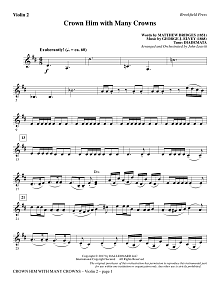 Crown Him with Many Crowns - Violin 2 