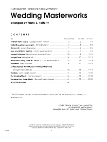 Wedding Masterworks - Flute - Piano Accompaniment 