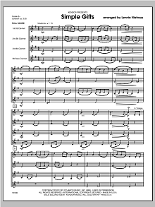 Simple Gifts - Full Score 