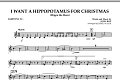 I Want A Hippopotamus For Christmas - Baritone T.C.