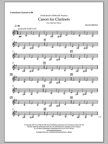 Canon For Clarinets - Bb Contrabass Clarinet 