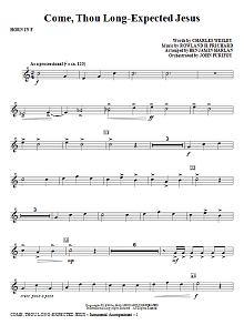 Come, Thou Long-Expected Jesus - Horn in F 