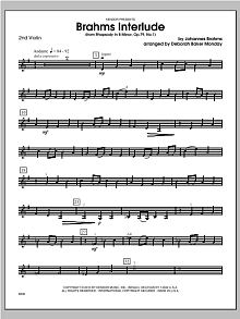 Brahms Interlude (from Rhapsody In B Minor, Op. 79, No. 1) - Violin 2 
