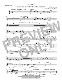 Rubies (After Thelonious Monk's "Ruby, My Dear") - English Horn 