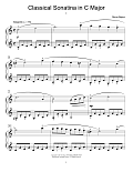 Classical Sonatina In C Major