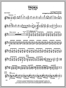 Troika (from Lt. Kije) - Violin 2 