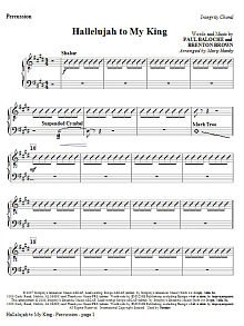 Hallelujah To My King - Percussion 