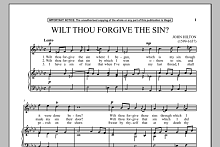 Wilt Thou Forgive The Sin? 