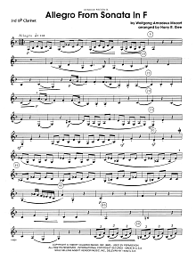 Allegro From Sonata In F - 3rd Bb Clarinet 