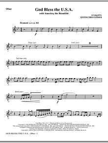 God Bless The U.S.A (with America, The Beautiful) - Oboe 