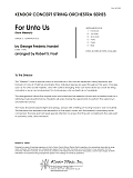 For Unto Us (from Messiah) - Full Score