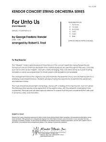 For Unto Us (from Messiah) - Full Score 