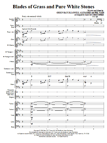 Blades Of Grass And Pure White Stones - Full Score 