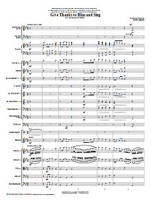 Give Thanks To Him And Sing - Full Score 