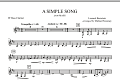 A Simple Song (from Mass) - Bb Bass Clarinet