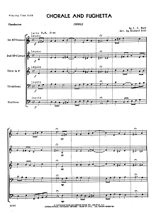Chorale And Fughetta - Full Score 