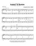 Fiddlin' To Boston (based on "Goin' To Boston") - Piano Accompaniment