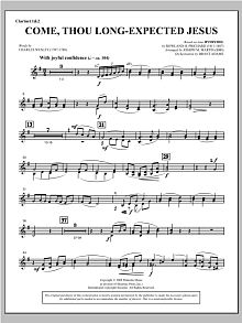 Come, Thou Long-Expected Jesus (from Carols For Choir And Congregation) - Bb Clarinet 1,2 