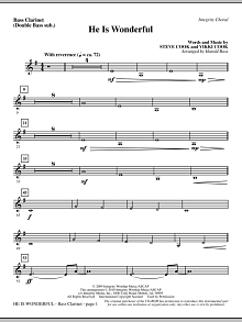 He Is Wonderful - Bass Clar. (Double Bass sub.) 
